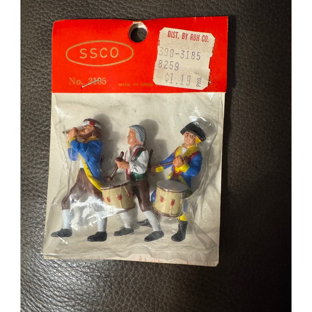 Vintage SSCO Revolutionary War Fife and Drum Corps Miniature Figures Set 3185